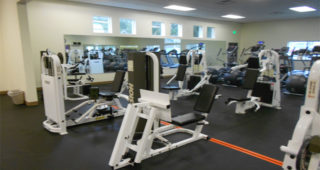 Exercise equipment in room