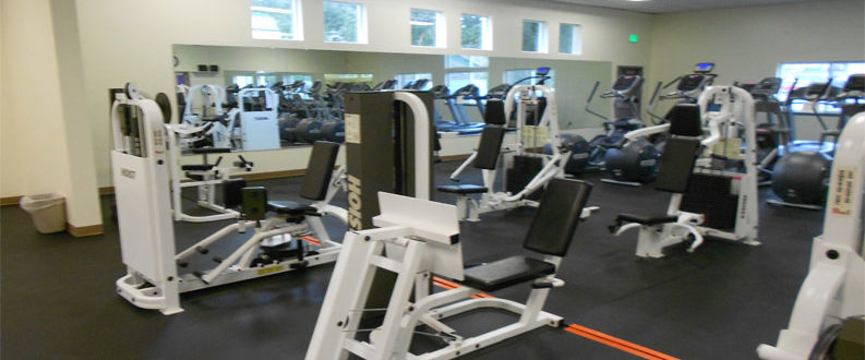 Exercise equipment in room