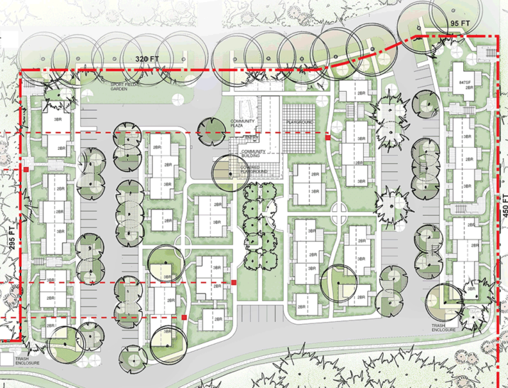 Master planning drawing for residential neighboorhood